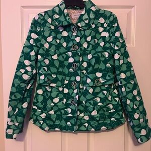 Merona Teal Leaf Print Jacket